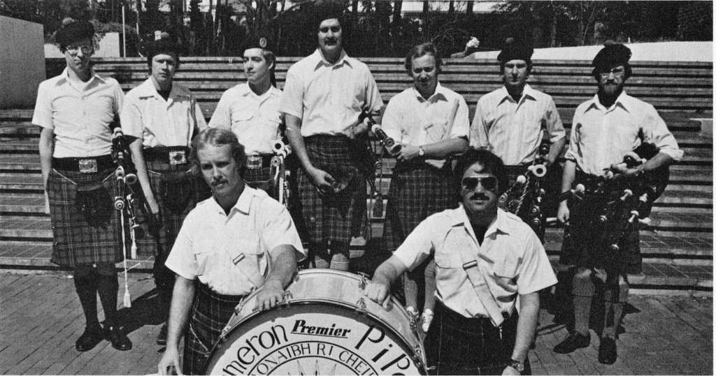 Clan Cameron Pipe Band in 1978